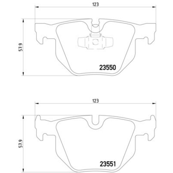 TEXTAR Arka Fren Balatası - E84-90 - Kod TEX2355001 - OEM 34216791938 ürün görseli