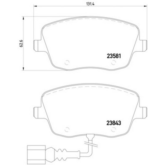 TEXTAR Fren Balatası - Ön-fişli Bls Skoda Fabia 1.9TDİ - Kod TEX2358102 - OEM 6Q0698151C ürün görseli