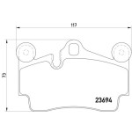TEXTAR Fren Balatası - Arka-fişsiz Azz-bug-casa Volkswagen Touareg-q7 3.0tdi-3.2 - Kod TEX2369402 - OEM 7L0698451G