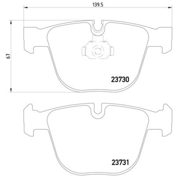 TEXTAR Arka Fren Balatası - E60 - Kod TEX2373001 - OEM 34216763012 ürün görseli
