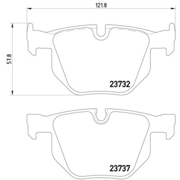TEXTAR Arka Fren Balatası - E60-70 - Kod TEX2373201 - OEM 34216763043