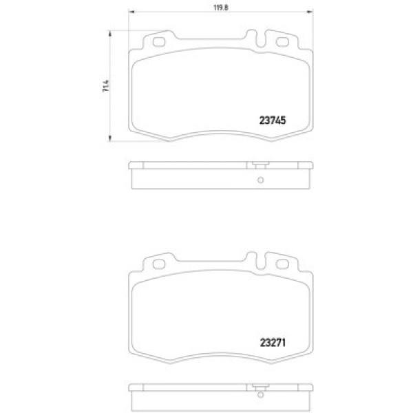 TEXTAR Ön Fren Balatası - Spor Tip 211 - Kod TEX2374502 - OEM A0044209020