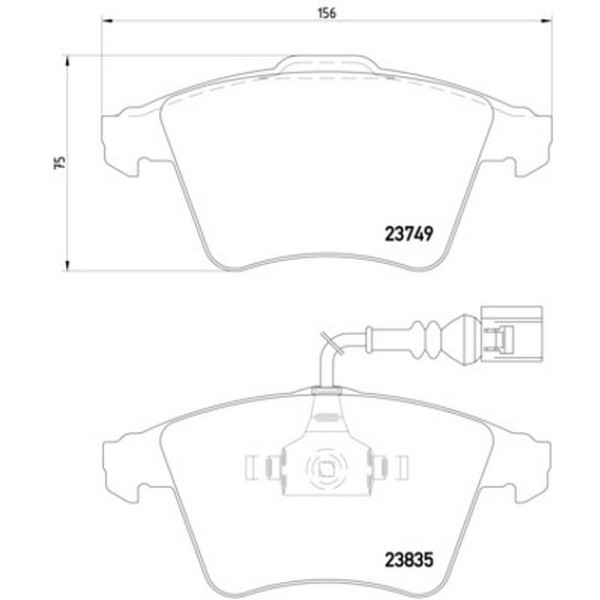 TEXTAR Fren Balatası - Ön-fişli Bac-bpe Volkswagen Touareg 2.5TDİ - Kod TEX2374901 - OEM 7L6698151B