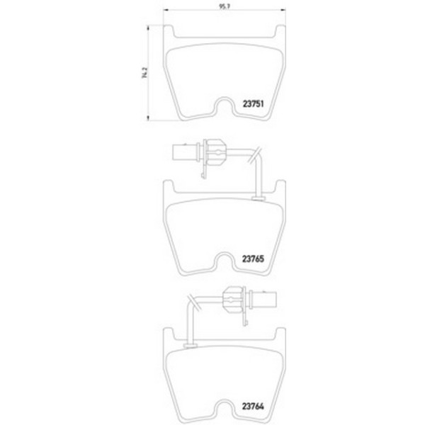TEXTAR Fren Balatası - Ön-fişli Ayt-ban Phaeton 3.2-6.0 - Kod TEX2375101 - OEM 3D0698151A