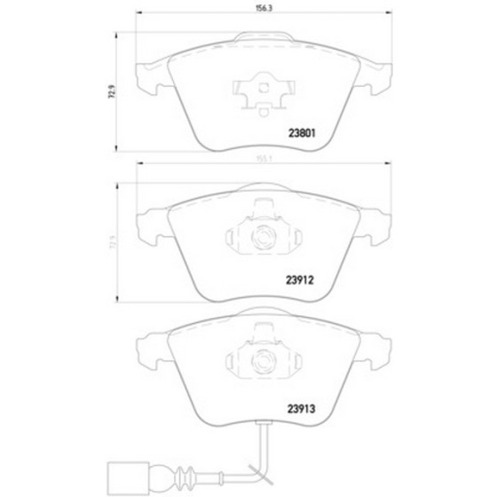 TEXTAR Fren Balatası - Ön-fişli Bub Volkswagen Golf 5 3.2 R32 - Kod TEX2380101 - OEM 1K0698151B ürün görseli