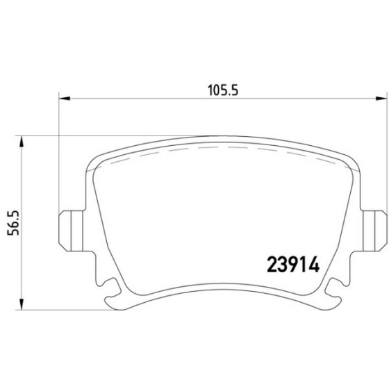 TEXTAR Fren Balatası - Arka-fişsiz Bjb Volkswagen Caddy 3 1.9TDİ - Kod TEX2391401 - OEM 1K0698451G ürün görseli
