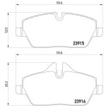 TEXTAR Ön Fren Balatası - E87-mini 2007 - Kod TEX2391503 - OEM 34116774050