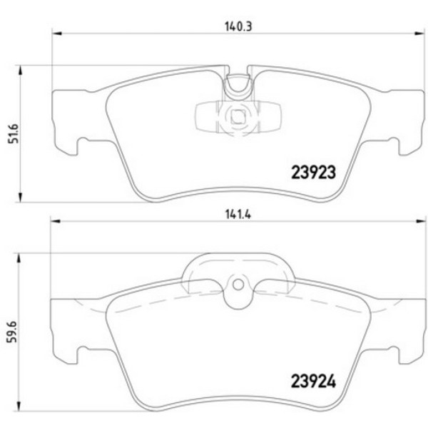 TEXTAR Arka Fren Balatası - 164-gl - Kod TEX2392302 - OEM A1644201520