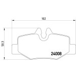 TEXTAR Arka Fren Balatası - Balata Fişli 639 2004 - Kod TEX2400801 - OEM A0064204420