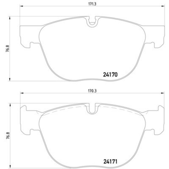 TEXTAR Ön Fren Balatası - Kod TEX2417001 - OEM 34116852253 ürün görseli