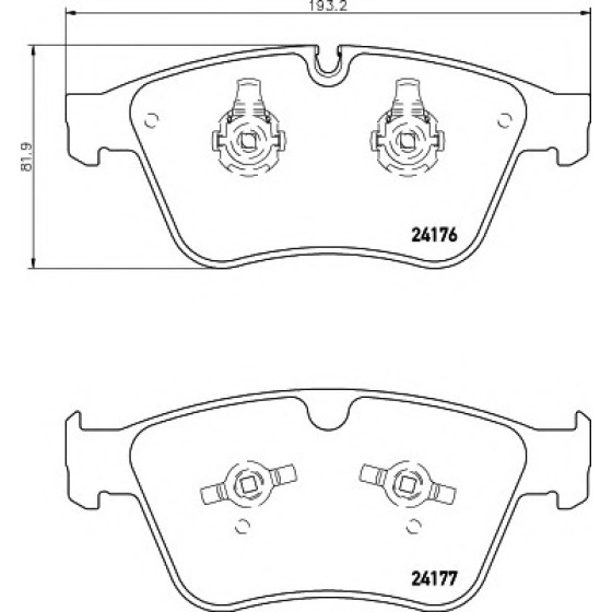 TEXTAR Ön Fren Balatası - ML63 Amg 164 - Kod TEX2417601 - OEM A1644202320 ürün görseli