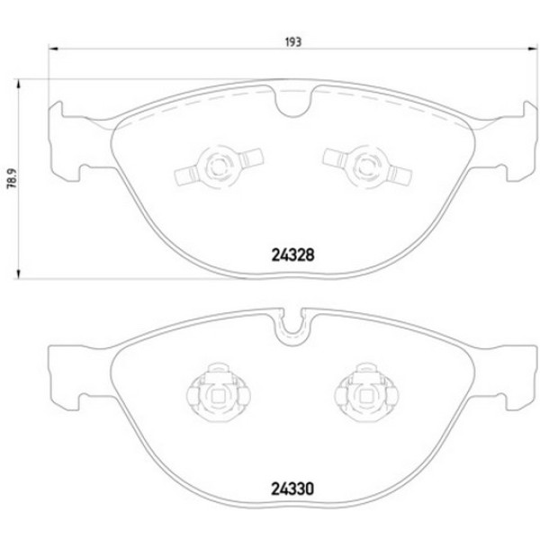 TEXTAR Ön Fren Balatası - E60-m5 - Kod TEX2432801 - OEM 34112284065