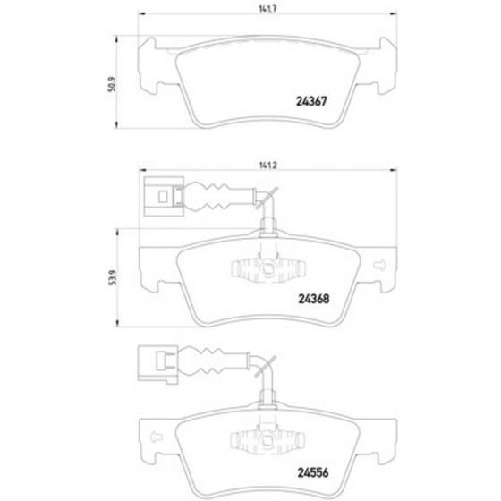 TEXTAR Fren Balatası - Arka-fişli Bac-bpe Volkswagen Touareg 2.5TDİ - Kod TEX2436701 - OEM 7L6698451 ürün görseli