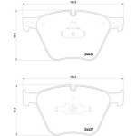 TEXTAR Ön Fren Balatası - 5.0 / M / Xİ E70-71 - Kod TEX2443601 - OEM 34116783554