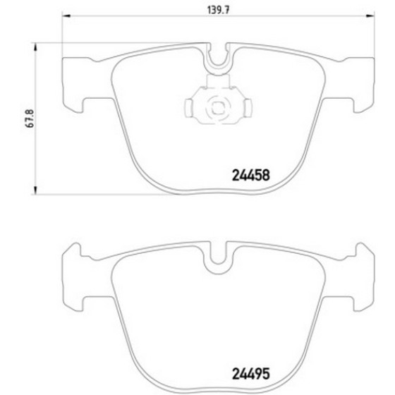 TEXTAR Arka Fren Balatası - 5.0 / M / Xİ E70-71 - Kod TEX2445801 - OEM 34216783555 ürün görseli
