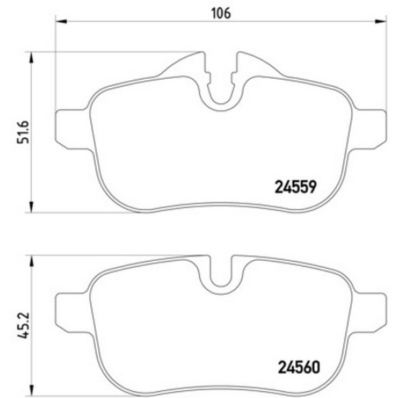TEXTAR Arka Fren Balatası - Z4 E89 - Kod TEX2455901 - OEM 34216788275 ürün görseli