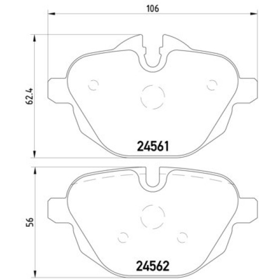 TEXTAR Arka Fren Balatası - F10 - Kod TEX2456101 - OEM 34216796741 ürün görseli
