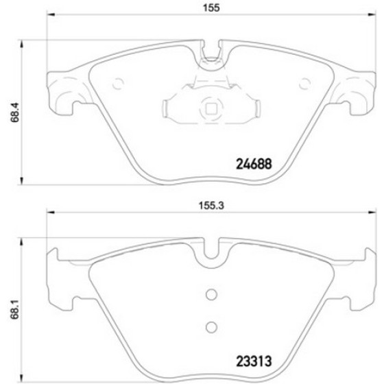 TEXTAR Ön Fren Balatası - F10 - Kod TEX2468801 - OEM 34116775314 ürün görseli