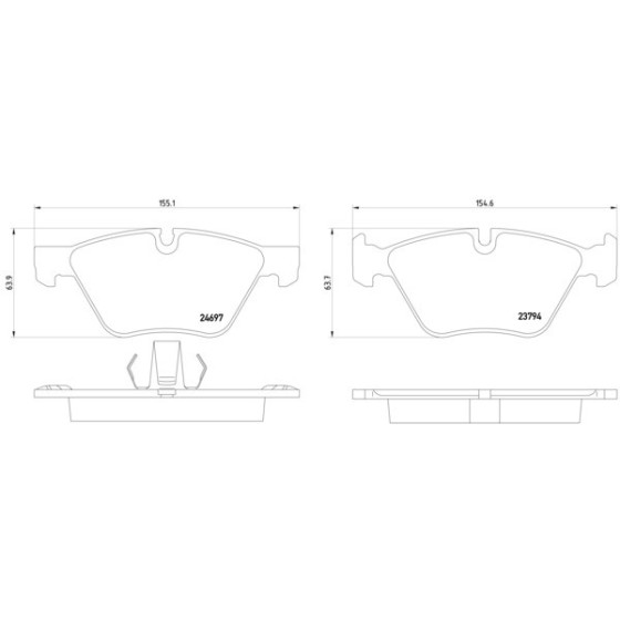 TEXTAR Ön Fren Balatası - F10 - Kod TEX2469701 - OEM 34116775310 ürün görseli