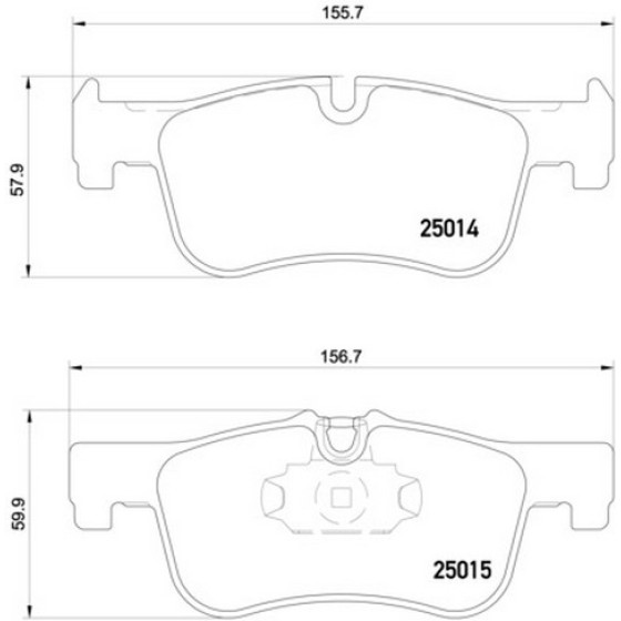 TEXTAR Ön Fren Balatası - F20 - Kod TEX2501401 - OEM 34116858910 ürün görseli