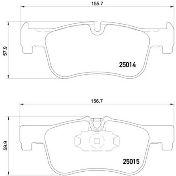 TEXTAR Ön Fren Balatası - F20 - Kod TEX2501401 - OEM 34116858910
