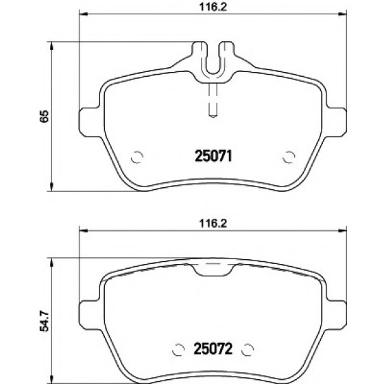 TEXTAR Arka Fren Balatası - 231 - Kod TEX2507101 - OEM A0084203420 ürün görseli