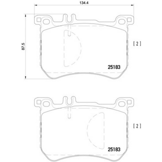 TEXTAR Ön Fren Balatası - 222 2013 - Kod TEX2518301 - OEM A0084200120 ürün görseli