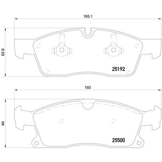 TEXTAR Ön Fren Balatası - 166 - Kod TEX2519202 - OEM A0074208020 ürün görseli