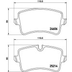 TEXTAR Arka Fren Balatası - Macan 2014 - Kod TEX2521403 - OEM 4G0698451B