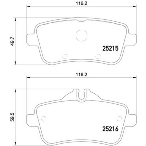 TEXTAR Arka Fren Balatası - 166 - Kod TEX2521501 - OEM A0064204020