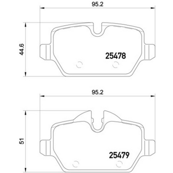 TEXTAR Arka Fren Balatası - R60-61 - Kod TEX2547801 - OEM 34219808172 ürün görseli