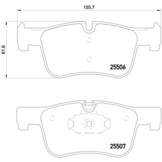 TEXTAR Ön Fren Balatası - Bmw 320D F20-30 - Kod TEX2550601 - OEM 34116850568 ürün görseli