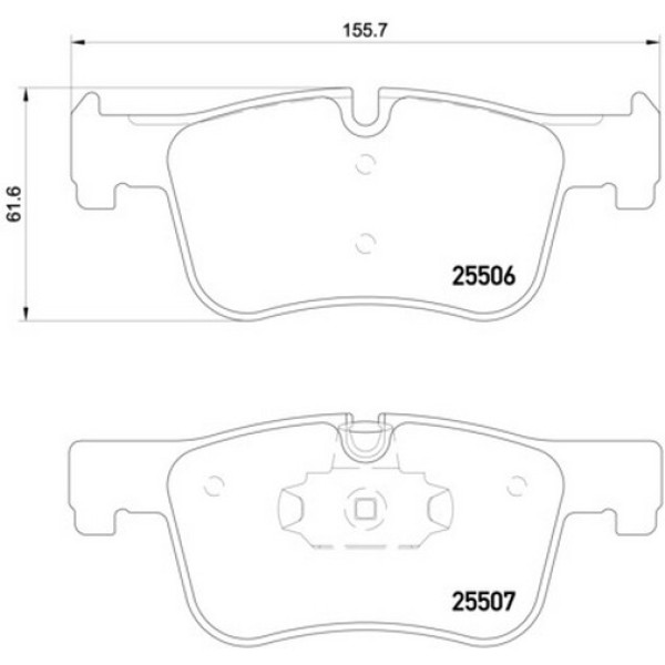 TEXTAR Ön Fren Balatası - Bmw 320D F20-30 - Kod TEX2550601 - OEM 34116850568