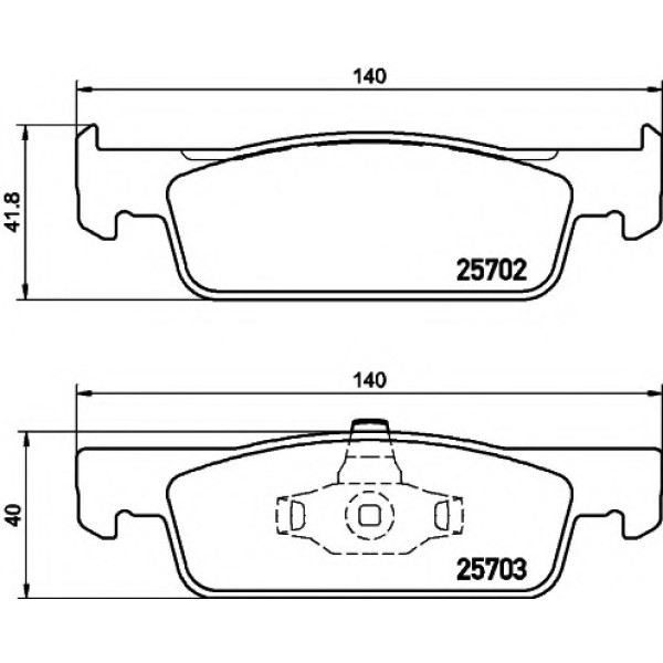 TEXTAR Ön Fren Balatası - For Two-four Smart 2015 - Kod TEX2570201 - OEM A4534210100