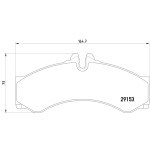 TEXTAR Fren Balatası - Ön-arka 904 Mercedes-benz Sprinter-lt - Kod TEX2915301 - OEM A0024204120
