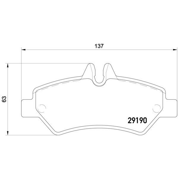 TEXTAR Arka Fren Balatası - Balata Fişli Mercedes-benz Sprinter-crafter 2007 - Kod TEX2919001 - OEM A0044206920