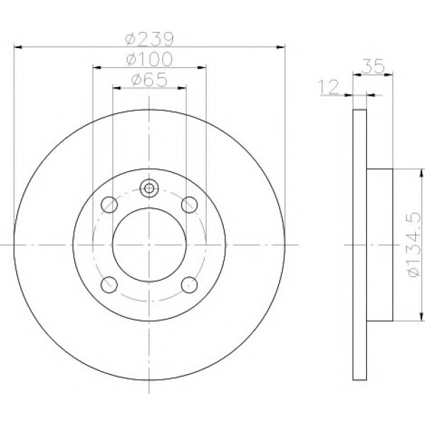 TEXTAR Fren Diski - Aynasi Ön-düz Aft Volkswagen Golf 3 - Volkswagen Polo Classic 1.6 - Kod TEX92010603 - OEM 321615301