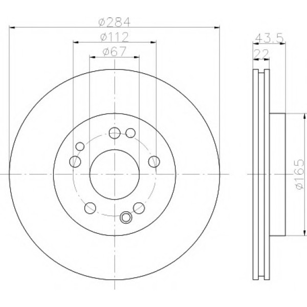 TEXTAR Fren Diski - Aynasi ÖN Havali 124 - Kod TEX92031900 - OEM A1244211612