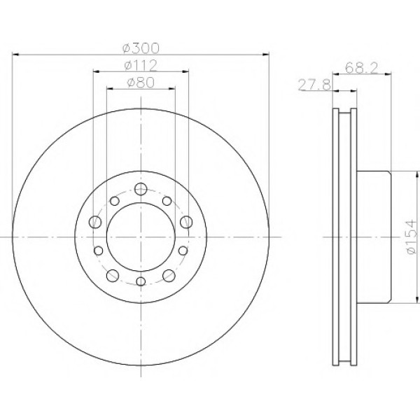 TEXTAR Fren Diski - Aynasi ÖN 126 103 - Kod TEX92032500 - OEM A1264210512