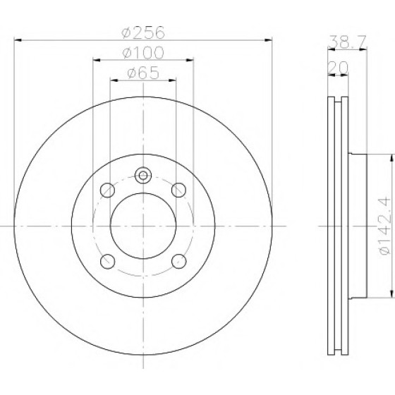 TEXTAR Fren Diski - Aynasi Ön-havali Ahw Volkswagen Polo 3 1.4 16V - Kod TEX92036803 - OEM 6N0615301D ürün görseli