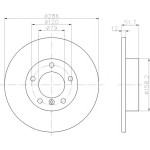 TEXTAR Fren Diski - Aynasi ÖN E36 - Kod TEX92055503 - OEM 34116757750