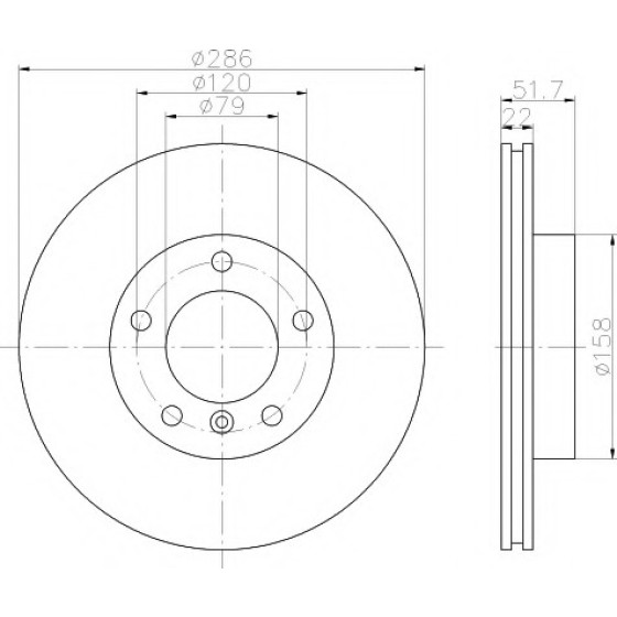 TEXTAR Fren Diski - Aynasi ÖN Havali E36-46 - Kod TEX92055603 - OEM 34111165455 ürün görseli