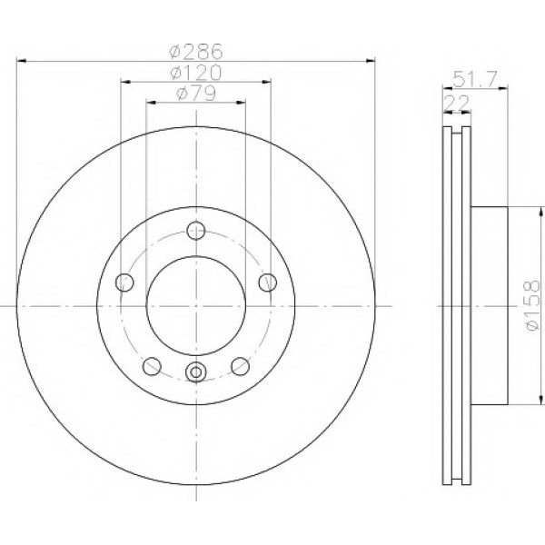 TEXTAR Fren Diski - Aynasi ÖN Havali E36-46 - Kod TEX92055603 - OEM 34111165455