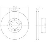 TEXTAR Fren Diski - Aynasi ÖN E38 - Kod TEX92071403 - OEM 34116757752