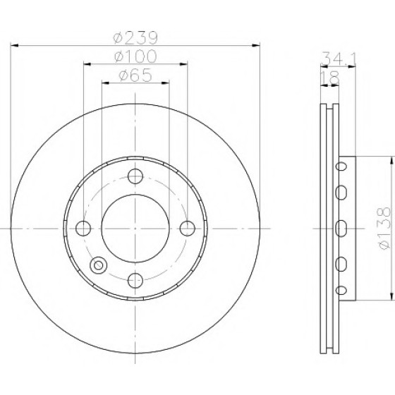 TEXTAR Fren Diski - Aynasi Ön-havali Aee Volkswagen Polo 3 1.6 - Kod TEX92072003 - OEM 6N0615301C ürün görseli