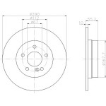 TEXTAR Fren Diski - Aynasi Arka Komp 210 - Kod TEX92072703 - OEM A2104231012