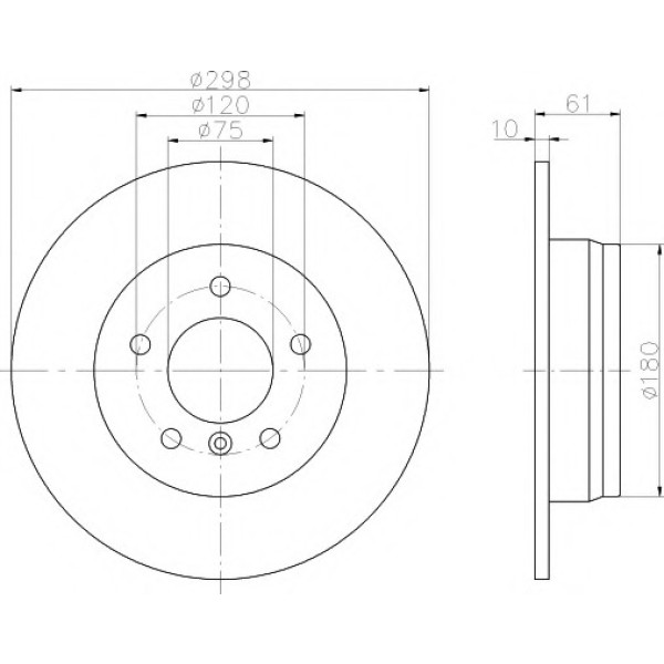 TEXTAR Fren Diski - Aynasi Arka E39 - Kod TEX92076603 - OEM 34216767049
