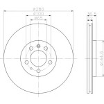 TEXTAR Fren Diski - Aynasi Ön-havali Akl-agr-bfq-bcb Volkswagen Golf 4 - Volkswagen Bora 1.6-1.6 16v-1.9tdi - Kod TEX92082303 - OEM 1J0615301M