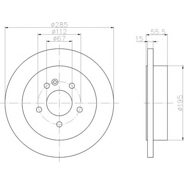 TEXTAR Fren Diski - Aynasi Arka 163 - Kod TEX92090003 - OEM A1634230112