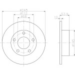 TEXTAR Fren Diski - Aynasi Arka-düz Ack-aga A6 2.4-2.8 - Kod TEX92090803 - OEM 4B0615601